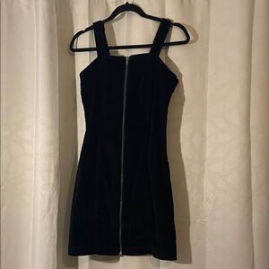 So Women’s Elegant Black Zip Up Dress